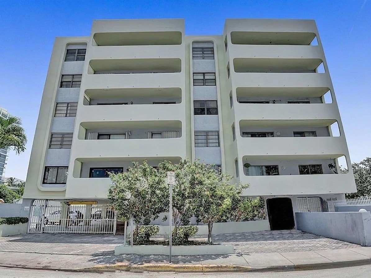 Real photo of Delkus Towers Condominium, 6725 Harding Avenue, Miami Beach, front elevation